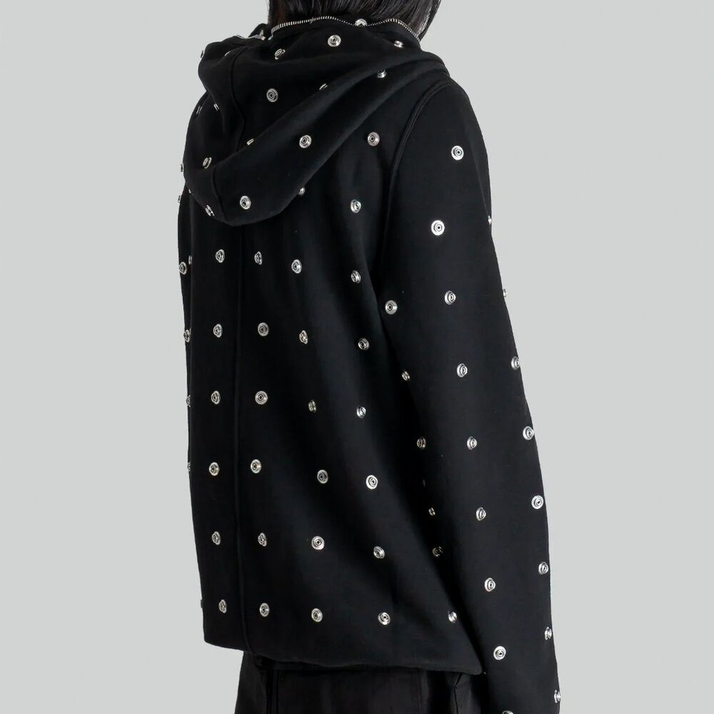 Rick Owens DRKSHDW: Jumbo Gimp Hoodie Press Stud Button Sealed Zip SS24 Lido - Picture 14 of 16